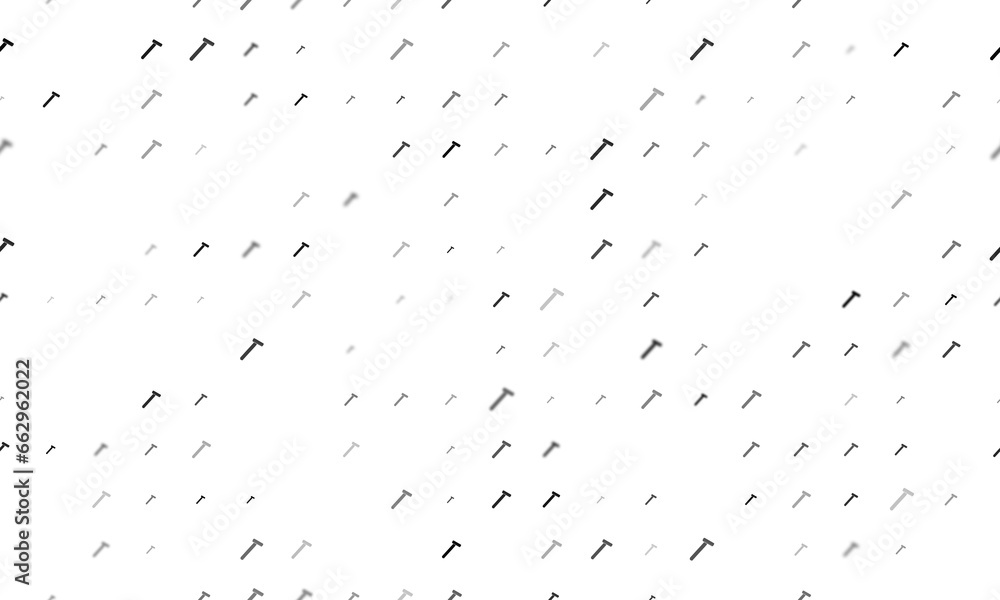Poster seamless background pattern of evenly spaced black mens razor symbols of different sizes and opacity