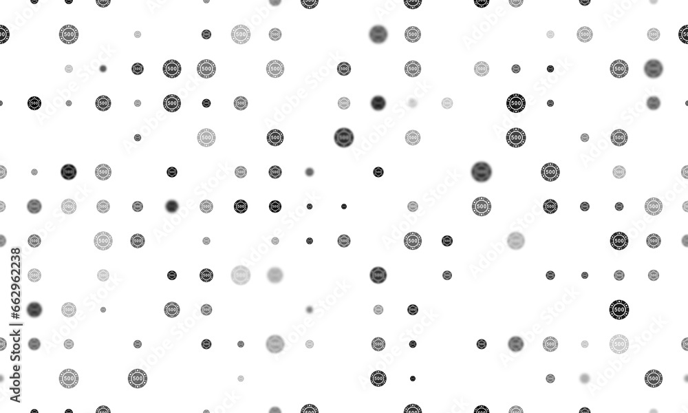 Aufkleber seamless background pattern of evenly spaced black poker chip symbols of different sizes and opacity