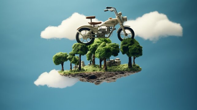 bike on the sky