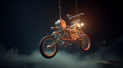 motorcycle in the night