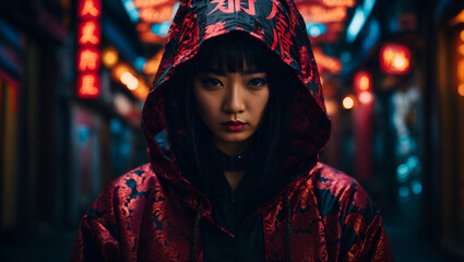 Cyberpunk Japanese Girl AI generated