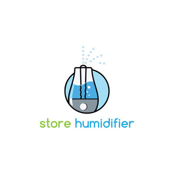 humidifier store logo design vector
