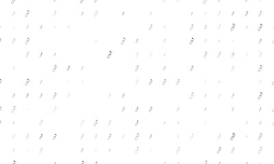 Seamless background pattern of evenly spaced black dynamite symbols of different sizes and opacity. Vector illustration on white background