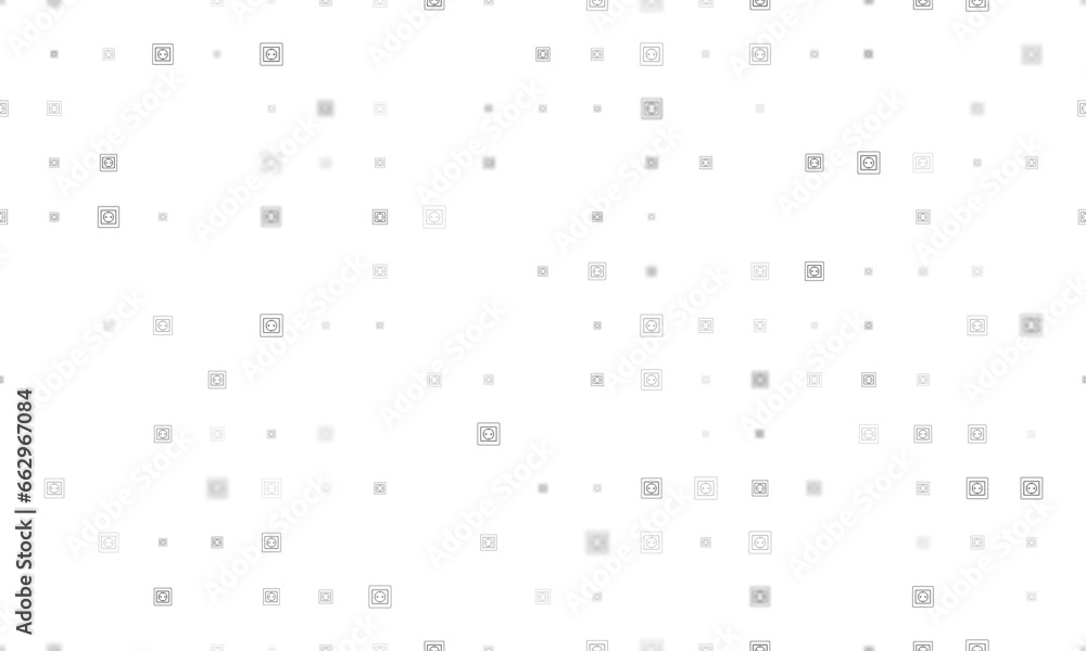 Poster seamless background pattern of evenly spaced black power socket symbols of different sizes and opaci