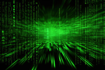 Obraz premium Background with binary data, code string, pattern, texture and soft light glow. Generative AI 