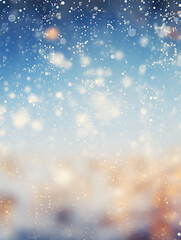 Obraz premium Abstract winter snowflakes background design with copy space 