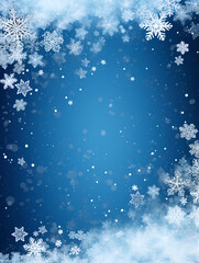 Obraz na płótnie Canvas Abstract winter snowflakes background design with copy space 