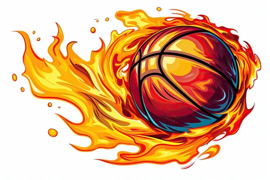 recommend clip art: Astounding Basketball Clip Art: Ball Mid-Air, Close to Swish Through Net!, generative AI