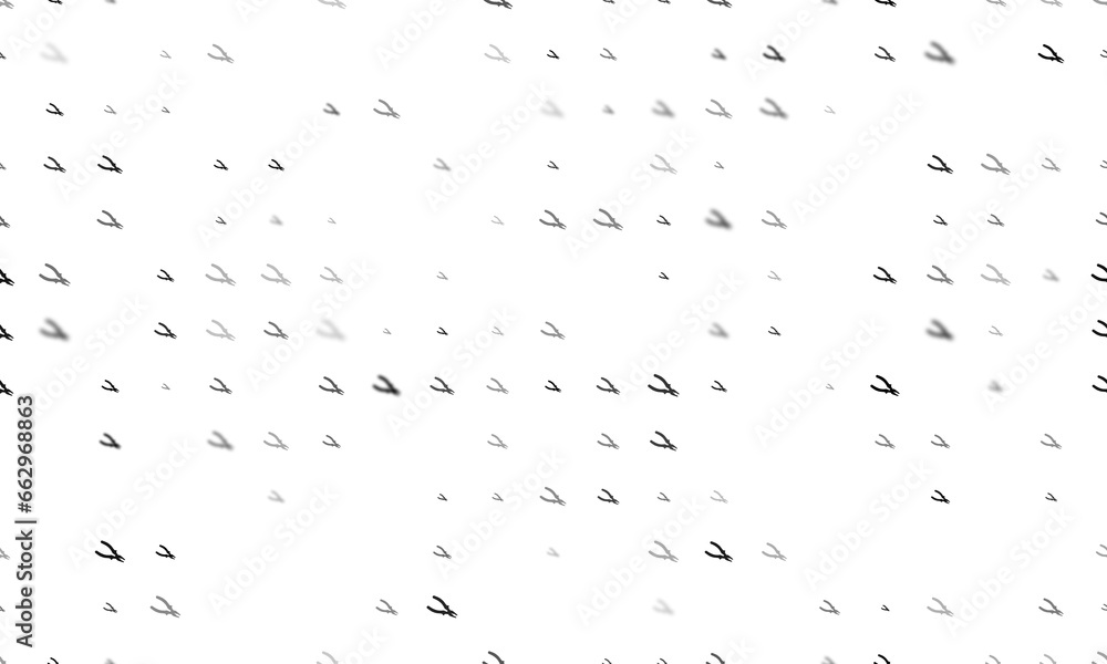 Poster seamless background pattern of evenly spaced black pliers symbols of different sizes and opacity. il
