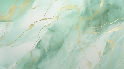 pastel antique green and golden watercolour background. - obrazy, fototapety, plakaty