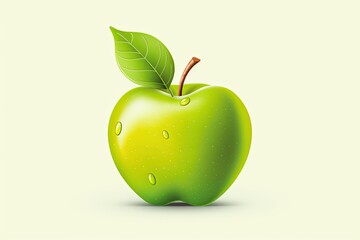 Healthy Food Campaign: Stylized Icon of Apple - Clean and Inviting Design, generative AI