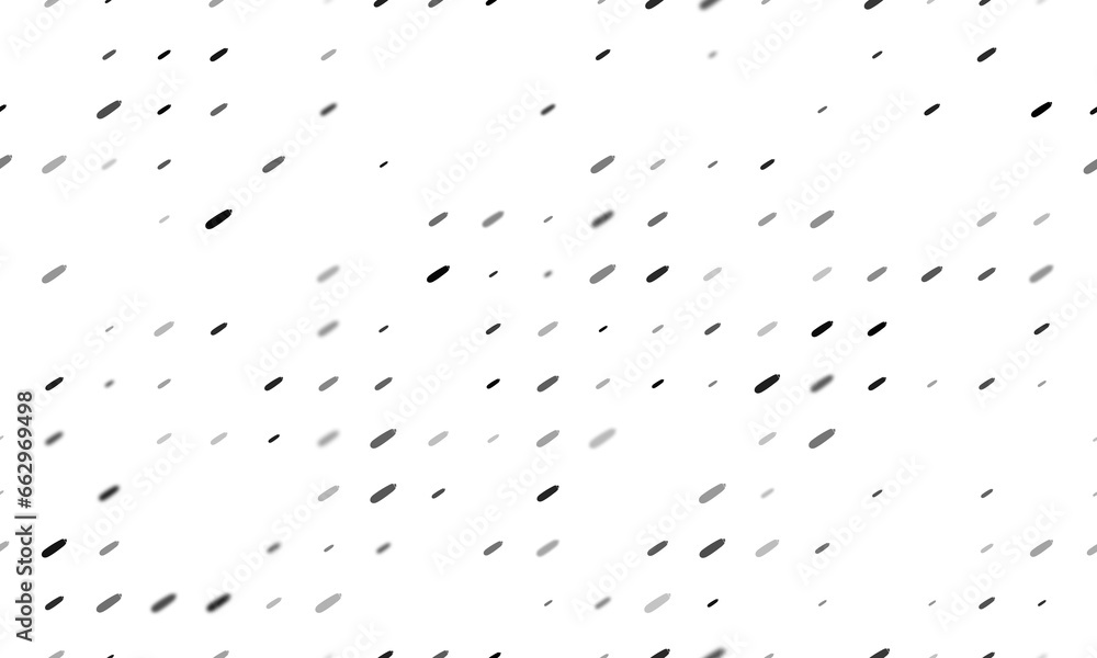Poster seamless background pattern of evenly spaced black zucchini symbols of different sizes and opacity. 