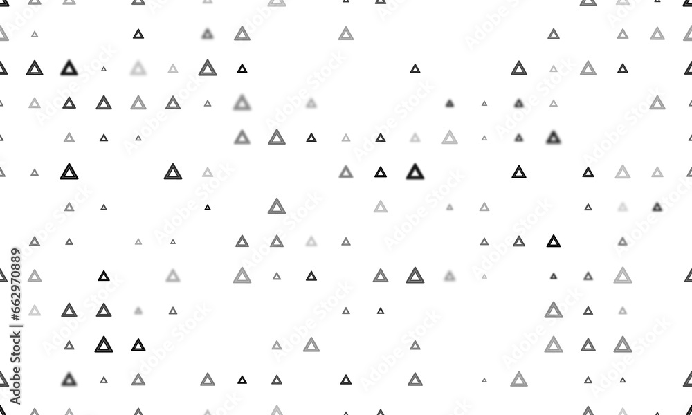 Poster seamless background pattern of evenly spaced black emergency stop signs of different sizes and opaci