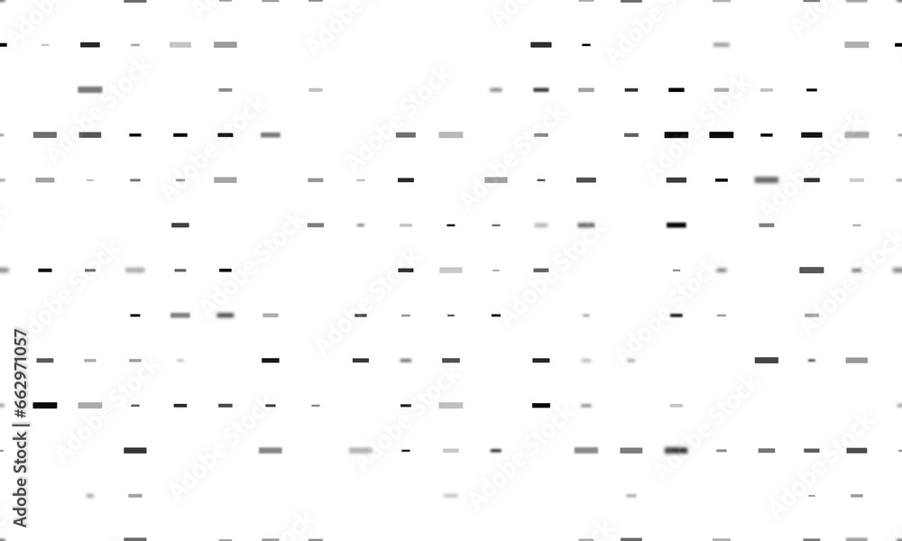 Poster seamless background pattern of evenly spaced black minus symbols of different sizes and opacity. ill