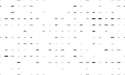 Seamless background pattern of evenly spaced black minus symbols of different sizes and opacity. Vector illustration on white background