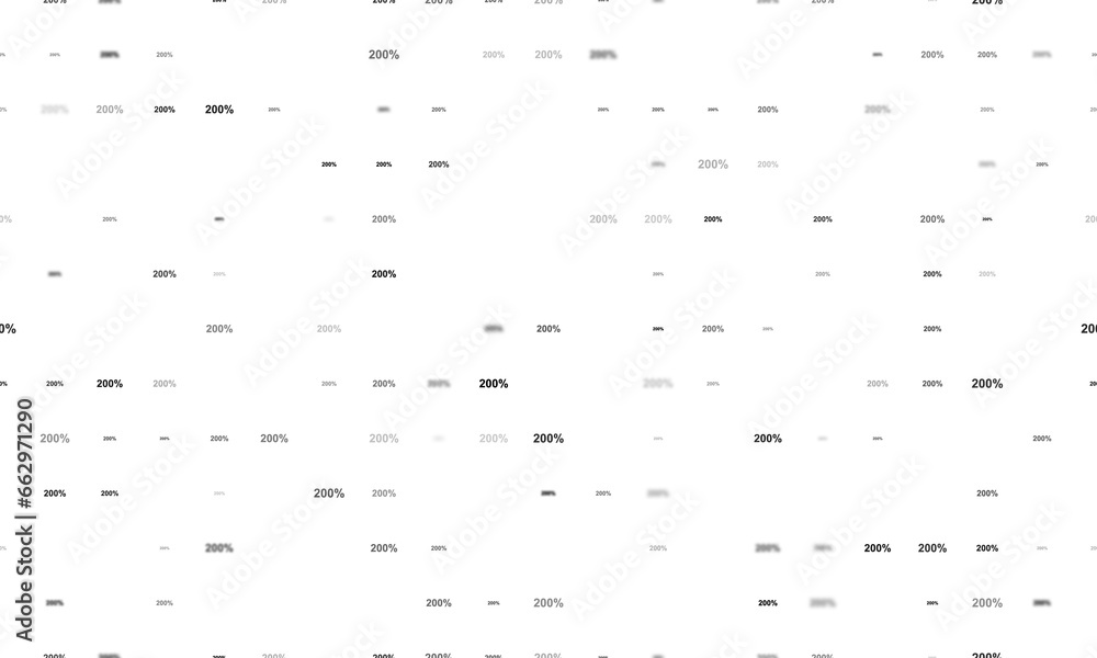 Poster seamless background pattern of evenly spaced black 200 percent symbols of different sizes and opacit