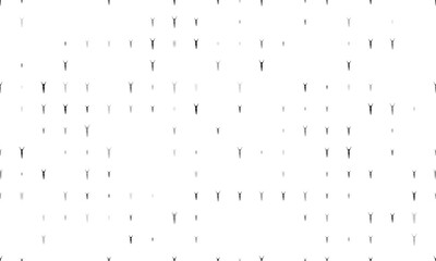 Seamless background pattern of evenly spaced black woman stretches symbols of different sizes and opacity. Illustration on transparent background