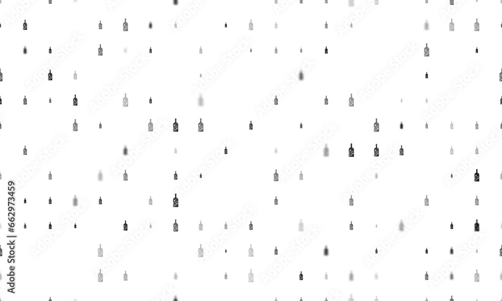 Poster seamless background pattern of evenly spaced black a branch in a bottle symbols of different sizes a
