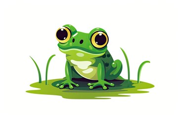 Amphibian Conservation Infographic: Frog in Minimalistic Style for Optimal Impact, generative AI
