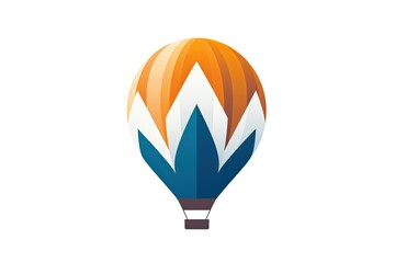 Obraz premium Travel Agency Logo: Hot Air Balloon Transformed into a Minimalist Icon for Eye-Catching Branding, generative AI