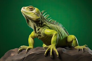 Obraz premium Iguanas Transformed: Simple and Sleek Graphic for Zoo Signage, generative AI