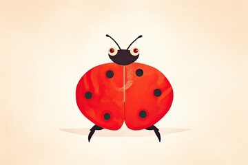 Minimalist Ladybug Transformation: Captivating Children's Book Cover Design, generative AI