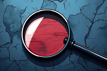 DetecMagnify: Minimalistic Magnifying Glass for Detective Novel Cover, generative AI