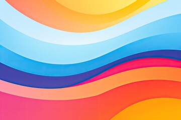 Obraz premium Minimalist Rainbow: Colorful Design for Pride Event Banner - Vibrant and Eye-catching, generative AI
