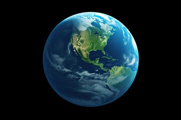 Fototapeta na wymiar Minimalist Design: Planet Earth Simplified for Environmental Awareness Campaign, generative AI