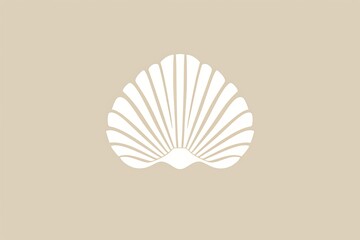 Coastal Boutique Business Card: Seashell Abstracted into a Minimalist Icon, generative AI