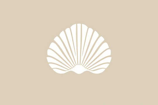 Coastal Boutique Business Card: Seashell Abstracted into a Minimalist Icon, generative AI