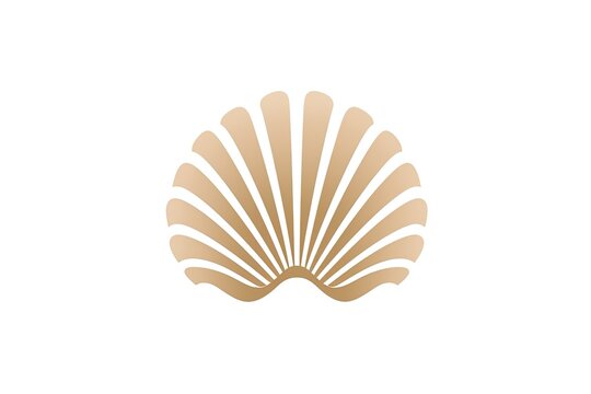 Coastal Boutique Business Card: Minimalist Seashell Abstract Icon, generative AI