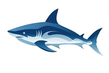 Marine Conservation Sticker: Transforming a Shark into a Sleek, Minimalist Graphic, generative AI