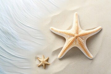 Fototapeta na wymiar Minimalist Starfish Design: Perfect for Beach Resort Flyers, generative AI