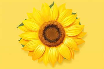Sunflower Garden Party: Bright, Minimalist Icon for a Summer Invitation, generative AI
