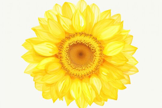 Sunflower Abstract: Minimalist Design for Summer Fair Flyer, generative AI