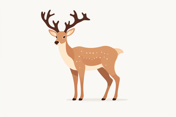 Christmas deer illustration on a white background
created using generative Ai tools