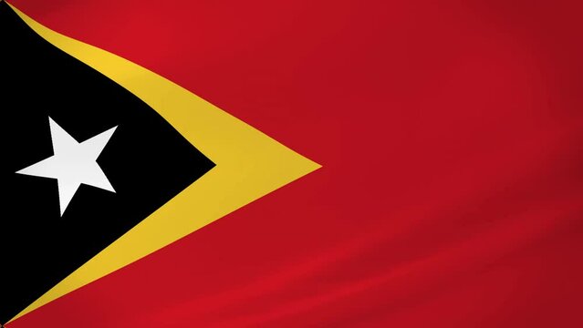 Timor Leste Waving Flag Realistic Animation Video