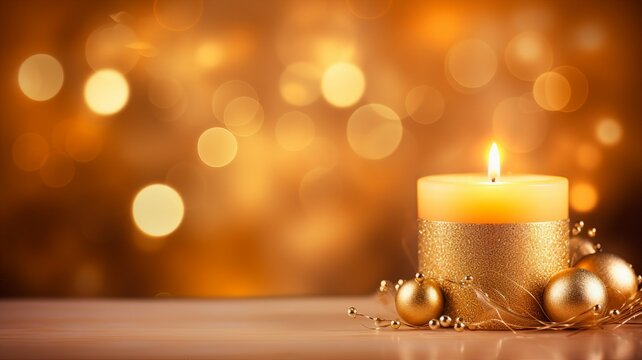Candlelight and Warm Holiday Glow Background