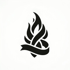 fire icon isolated on white background 