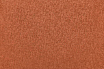 Genuine orange leather, eco friendly leatherette texture background. Material for upholstery and interior design, sport items and clothes. Wallpaper, banner, backdrop. - obrazy, fototapety, plakaty
