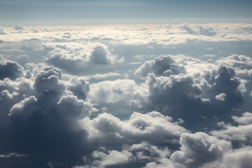 Naklejka premium Dawn in the sky with clouds