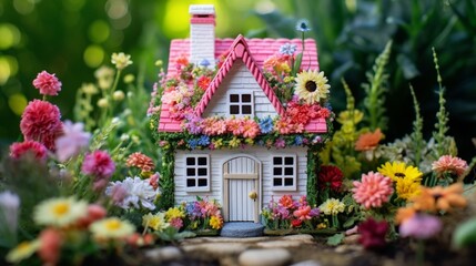 house with flowers