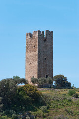 Athens, Greece / September 2023: Thirteenth century Frankish tower of the De LaRoche monarch in Athens. Medieval Greece. 