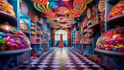 Room with sweets - obrazy, fototapety, plakaty
