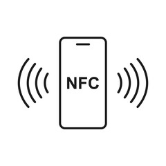 NFC technology. Contactless, wireless payment. Contactless wireless pay. Near field communication