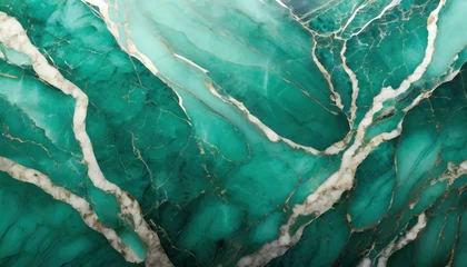 Fotobehang Emerald marble stone texture background. Natural luxury abstract green art. © Igor Tichonow