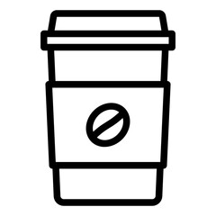 Coffee Cup black outline icon