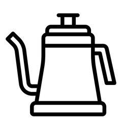 Kettle black outline icon