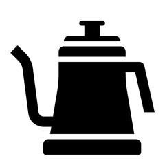 Obraz premium Kettle black solid glyph icon